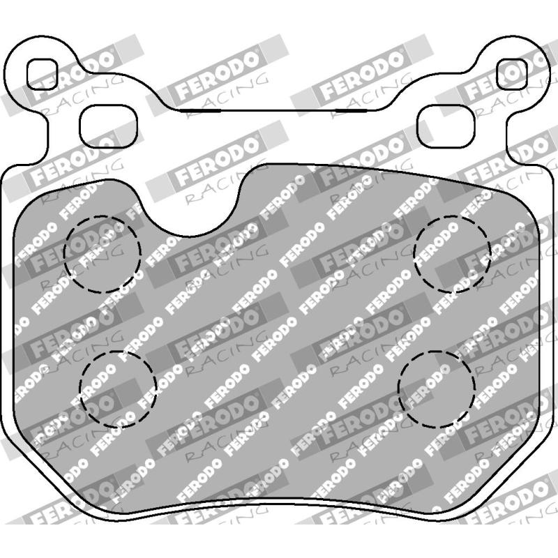 Jeu de 4 plaquettes de frein arrière FERODO RACING FCP4217H - Visuel 1
