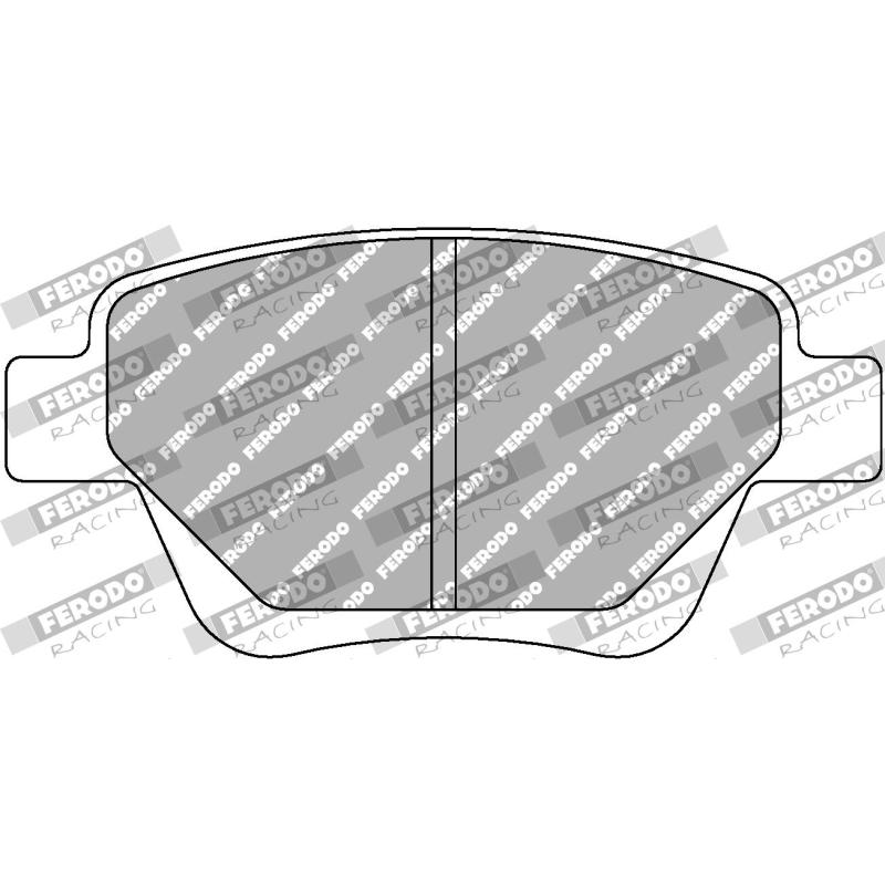 Jeu de 4 plaquettes de frein arrière FERODO RACING FCP4316H - Visuel 1