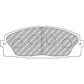 Jeu de 4 plaquettes de frein avant FERODO RACING FCP4327H Jeu de 4 plaquettes de frein avant FERODO RACING FCP4327H
