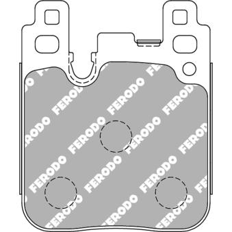 Jeu de 4 plaquettes de frein arrière FERODO RACING FCP4663H Jeu de 4 plaquettes de frein arrière FERODO RACING FCP4663H
