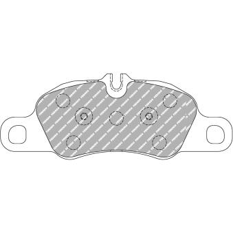 Jeu de 4 plaquettes de frein avant FERODO RACING [FCP4805H]