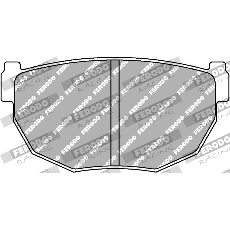Jeu de 4 plaquettes de frein arrière FERODO RACING FCP484H - Visuel 1