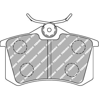Jeu de 4 plaquettes de frein arrière FERODO RACING [FCP541R]