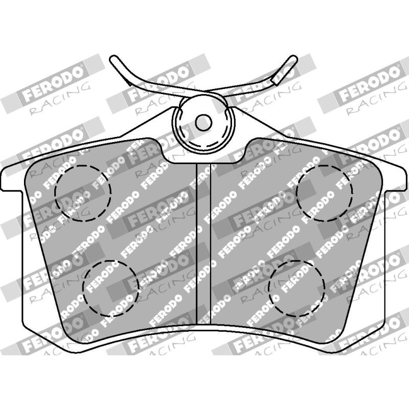 Jeu de 4 plaquettes de frein arrière FERODO RACING FCP541W - Visuel 1