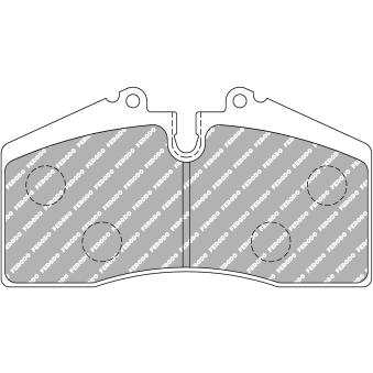 Jeu de 4 plaquettes de frein avant FERODO RACING FCP560H pour PORSCHE 968 3.0 - 239cv