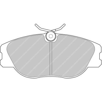 Jeu de 4 plaquettes de frein avant FERODO RACING FCP565R pour CITROEN JUMPY 1.9 TD - 92cv