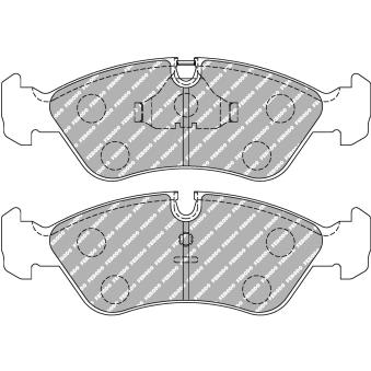 Jeu de 4 plaquettes de frein avant FERODO RACING FCP584R pour SKODA SCALA 2.0 - 110cv Jeu de 4 plaquettes de frein avant FERODO RACING FCP584R pour SKODA SCALA 2.0 - 110cv
