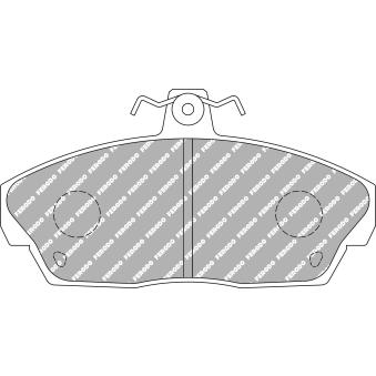 Jeu de 4 plaquettes de frein avant FERODO RACING FCP613R Jeu de 4 plaquettes de frein avant FERODO RACING FCP613R