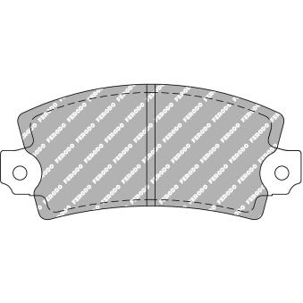 Jeu de 4 plaquettes de frein avant FERODO RACING FCP72R Jeu de 4 plaquettes de frein avant FERODO RACING FCP72R