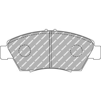 Jeu de 4 plaquettes de frein avant FERODO RACING FCP776H pour MAZDA MX-6 1.6 i - 110cv Jeu de 4 plaquettes de frein avant FERODO RACING FCP776H pour MAZDA MX-6 1.6 i - 110cv