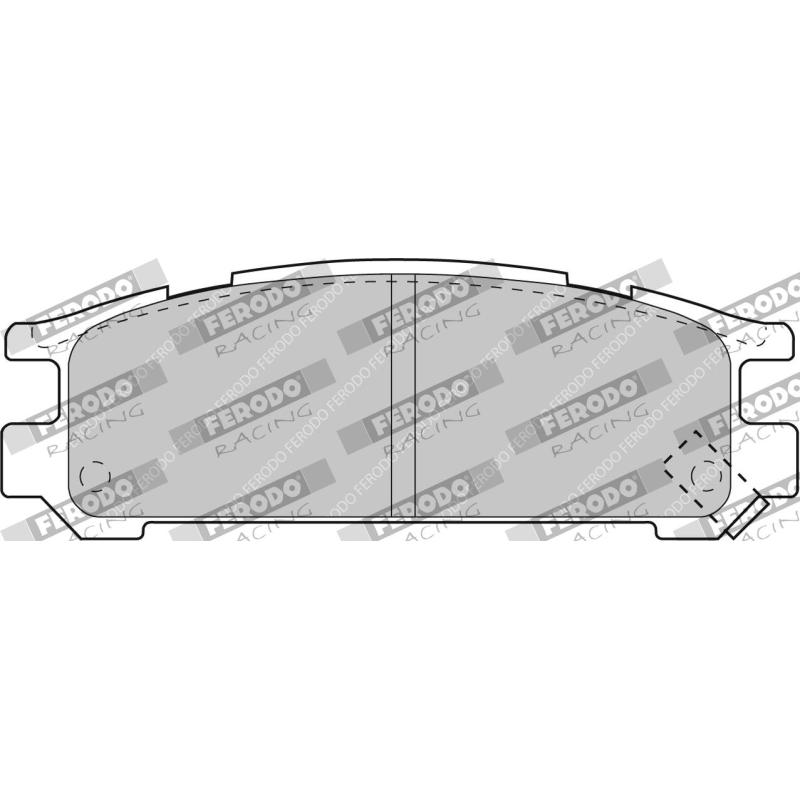 Jeu de 4 plaquettes de frein arrière FERODO RACING FCP790R - Visuel 1