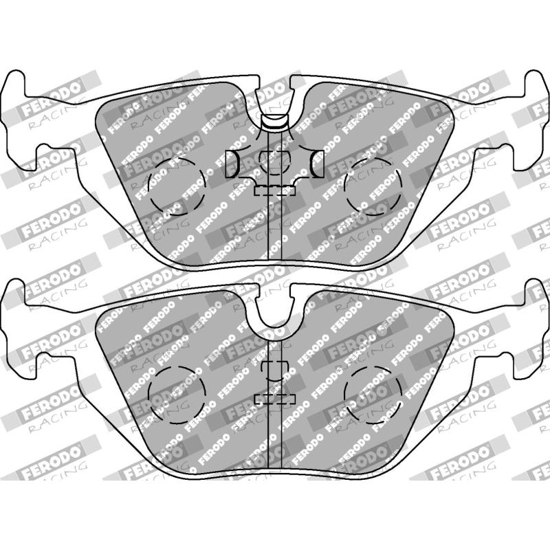 Jeu de 4 plaquettes de frein arrière FERODO RACING FCP850R - Visuel 1