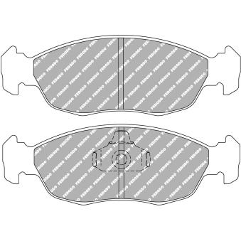 Jeu de 4 plaquettes de frein avant FERODO RACING FCP876R pour AUDI Q7 1.9 D - 70cv