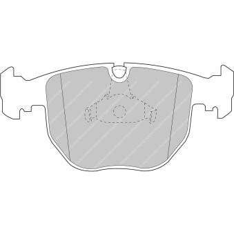 Jeu de 4 plaquettes de frein avant FERODO RACING FCP997H pour BMW Série 5 M5 - 400cv