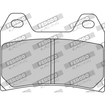 Jeu de 2 plaquettes de frein avant FERODO RACING [FDB2042ST]