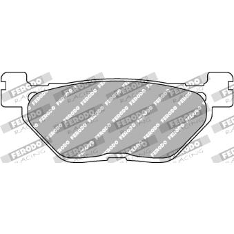 Jeu de 2 plaquettes de frein arrière FERODO RACING FDB2126EF pour YAMAHA T-MAX TMAX 500 - 40cv