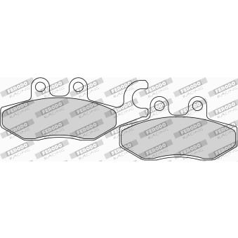 Jeu de 2 plaquettes de frein arrière FERODO RACING [FDB2186EF]