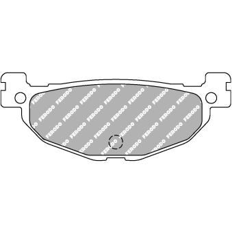 Jeu de 2 plaquettes de frein arrière FERODO RACING FDB2200EF pour YAMAHA T-MAX TMAX 500 - 44cv