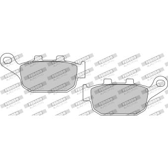 Jeu de 2 plaquettes de frein arrière FERODO RACING [FDB2258ST]