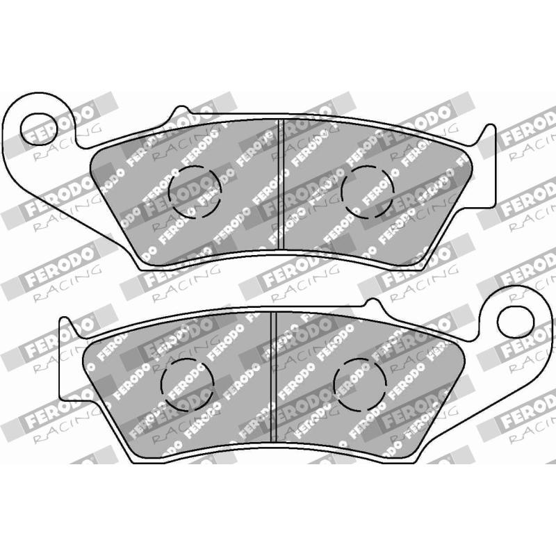 Jeu de 2 plaquettes de frein avant FERODO RACING FDB892EF - Visuel 1