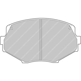 Jeu de 4 plaquettes de frein avant FERODO RACING FDS1011 pour AUDI Q3 1.6 16V - 110cv