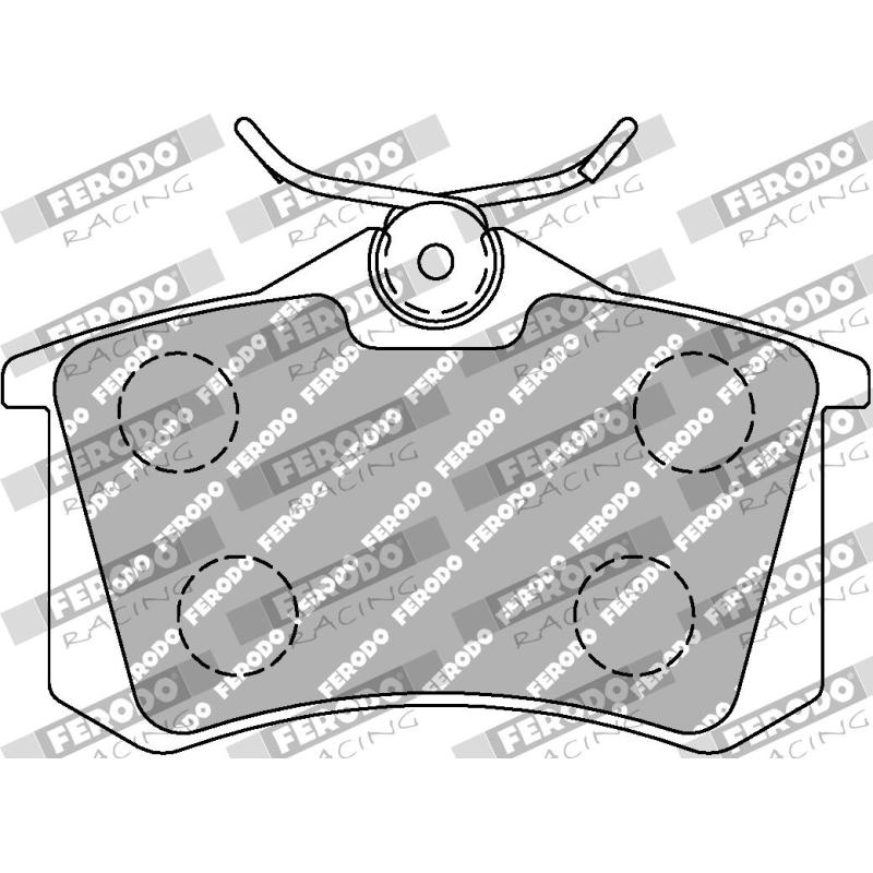 Jeu de 4 plaquettes de frein arrière FERODO RACING FDS1083 - Visuel 1