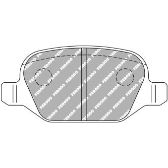 Jeu de 4 plaquettes de frein arrière FERODO RACING FDS1349 pour MAZDA 2 1.6 D Multijet - 105cv