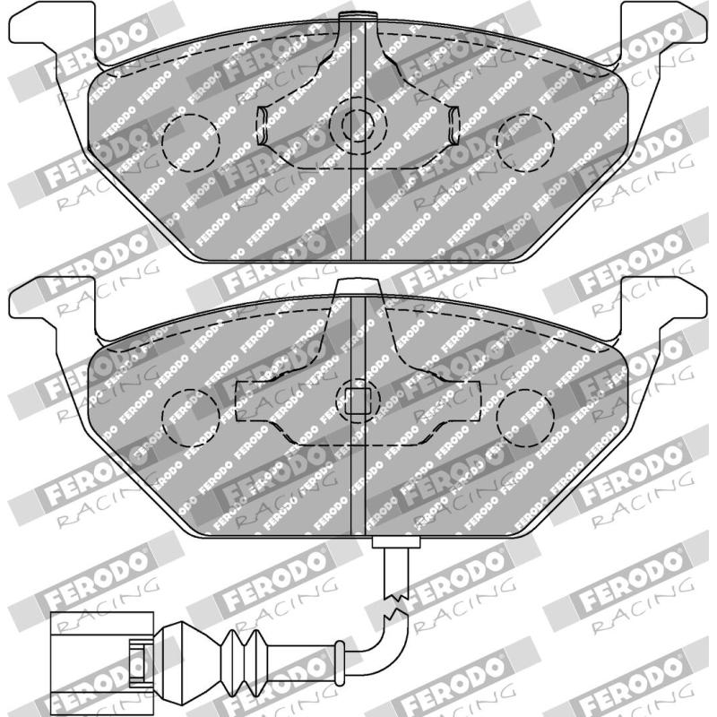 Jeu de 4 plaquettes de frein avant FERODO RACING FDS1398 - Visuel 1