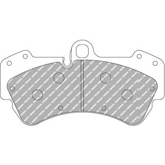 Jeu de 4 plaquettes de frein avant FERODO RACING FDS1625 pour PORSCHE CAYENNE 3.0 TDI - 240cv