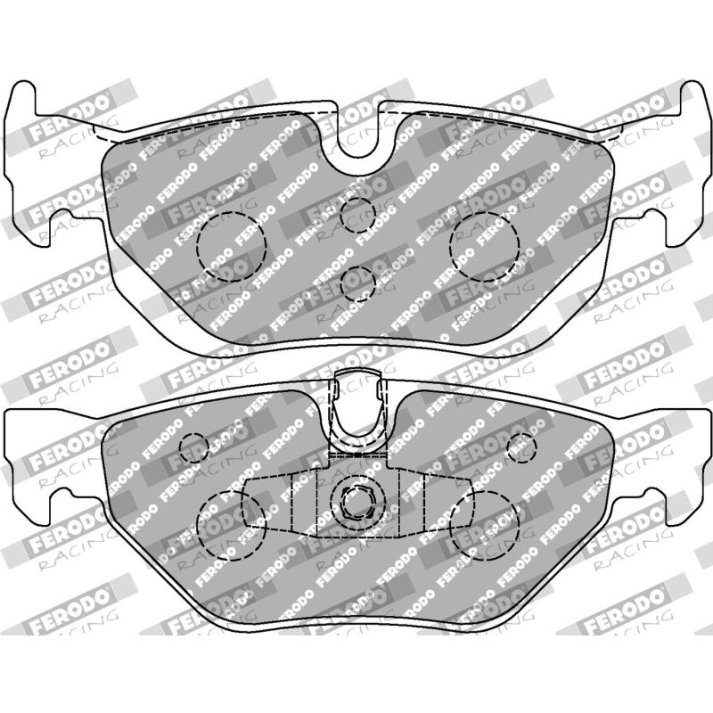 Jeu de 4 plaquettes de frein arrière FERODO RACING FDS1807 - Visuel 1