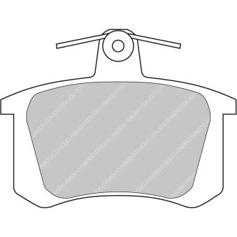 Jeu de 4 plaquettes de frein arrière FERODO RACING FDS596