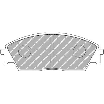 Jeu de 4 plaquettes de frein avant FERODO RACING FDS598 pour HONDA CIVIC 1.6 i 16V - 110cv
