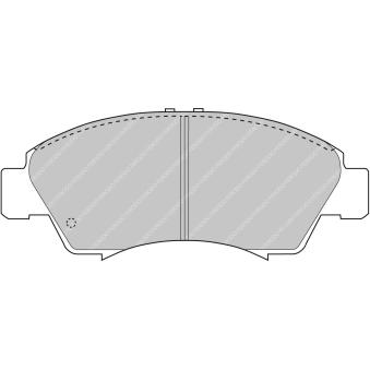 Jeu de 4 plaquettes de frein avant FERODO RACING FDS777 pour HONDA LOGO 1.3 - 65cv Jeu de 4 plaquettes de frein avant FERODO RACING FDS777 pour HONDA LOGO 1.3 - 65cv