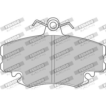 Jeu de 4 plaquettes de frein avant FERODO RACING FDS845 pour SAAB 95 1.8 - 110cv