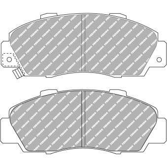 Jeu de 4 plaquettes de frein avant FERODO RACING FDS905 pour HONDA INTEGRA 2.0 - 160cv