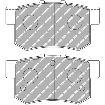 Jeu de 4 plaquettes de frein arrière FERODO RACING FDS956 pour HONDA INTEGRA 2.0 - 160cv