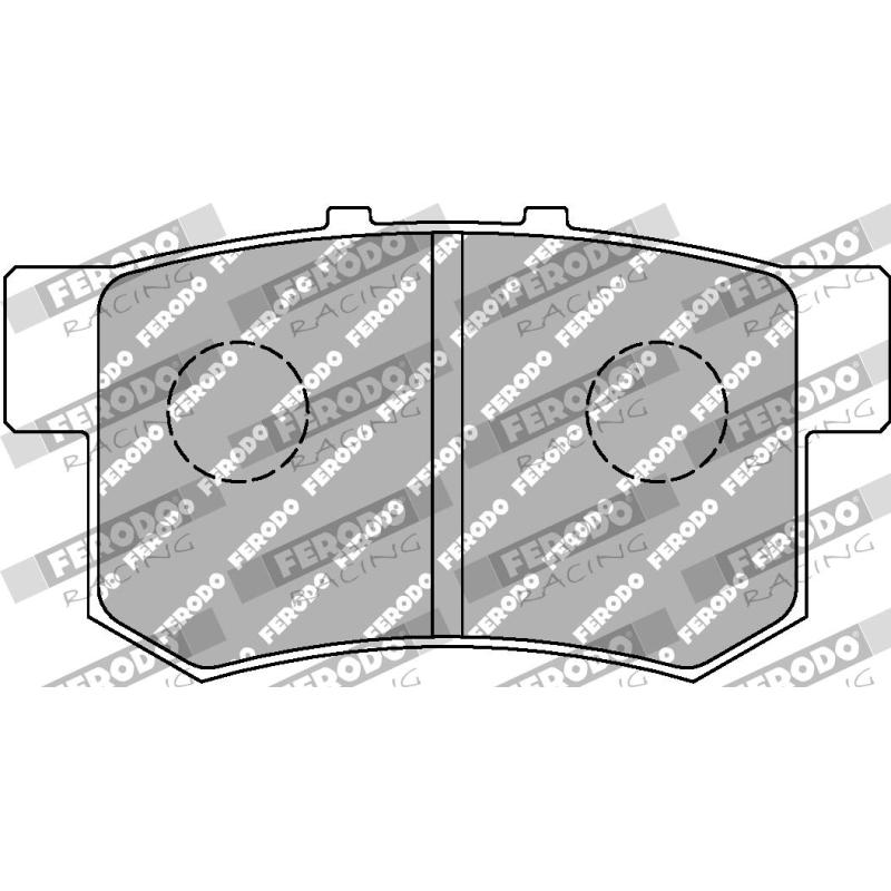 Jeu de 4 plaquettes de frein arrière FERODO RACING FDS956 - Visuel 1