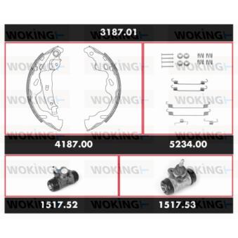Kit de freins, freins à tambours WOKING [3187.01]