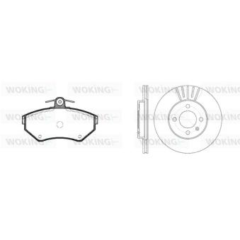 Kit de disques et plaquettes avant WOKING [87313.00]