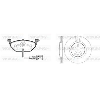 Kit de disques et plaquettes avant WOKING [87333.01]