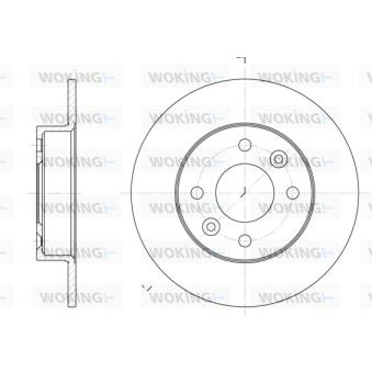 Jeu de 2 disques de frein avant WOKING OEM 7701204285