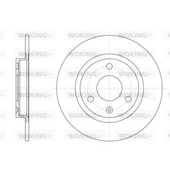 Jeu de 2 disques de frein avant WOKING OEM 95661810