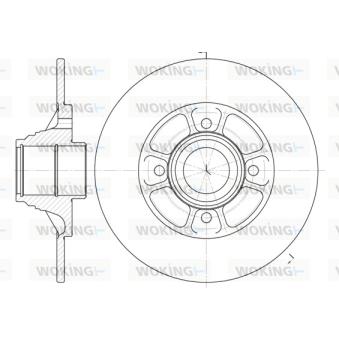 Jeu de 2 disques de frein arrière WOKING OEM 7701204294