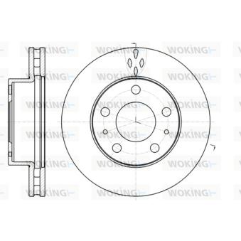 Jeu de 2 disques de frein avant WOKING OEM 51749275