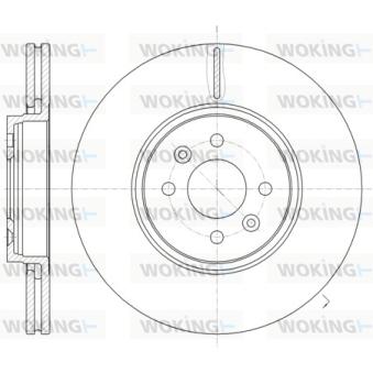 Jeu de 2 disques de frein avant WOKING OEM 7701207798