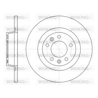 Jeu de 2 disques de frein arrière WOKING OEM 424922