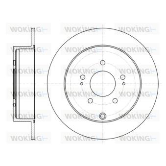 Jeu de 2 disques de frein arrière WOKING OEM 424962