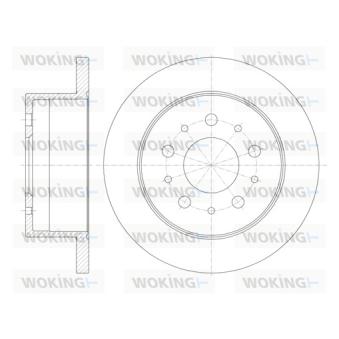 Jeu de 2 disques de frein arrière WOKING OEM 4246Y9