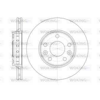 Jeu de 2 disques de frein avant WOKING OEM 402063793R