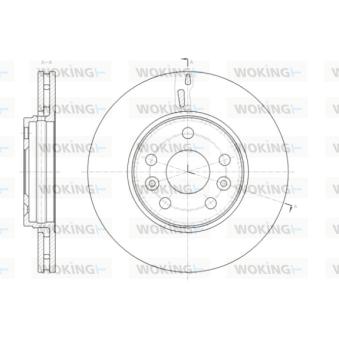 Jeu de 2 disques de frein avant WOKING OEM 7701209839